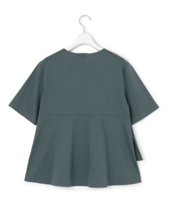今期　ランダムフリルジャージー ドッキング カットソー 23区 tシャツ 「汗じみ防止/洗える」ランダムフリルジャージー