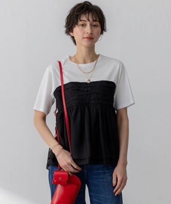 【杏さん着用／ＷＥＢ＆一部店舗限定カラーあり】オーガンジービスチェコンビ　カットソー（ＫＫＷＯＧＭ０４３６）