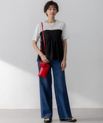 【杏さん着用／ＷＥＢ＆一部店舗限定カラーあり】オーガンジービスチェコンビ　カットソー（ＫＫＷＯＧＭ０４３６）