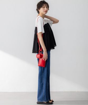 【杏さん着用／ＷＥＢ＆一部店舗限定カラーあり】オーガンジービスチェコンビ　カットソー（ＫＫＷＯＧＭ０４３６）