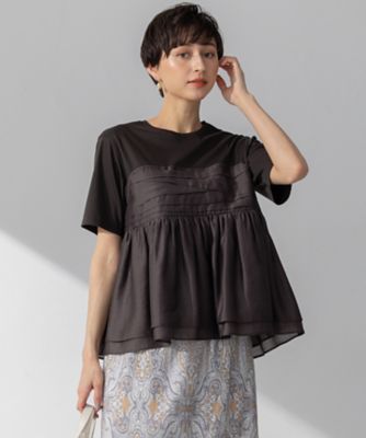 【杏さん着用／ＷＥＢ＆一部店舗限定カラーあり】オーガンジービスチェコンビ　カットソー（ＫＫＷＯＧＭ０４３６）