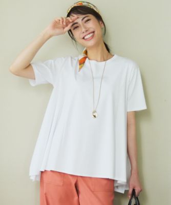 ＜23区 (Women)＞【ＧＬＯＷ６月号掲載／汗じみ防止】スムースデザイン　フレア　　Ｔシャツ（ＫＫＷＯＧＭ０５３１）