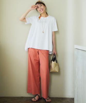 23区 25ss 【GLOW6月号掲載】スムースデザイン フレア Tシャツ GLOW6月号掲載/汗じみ防止】スムースデザイン フレア Tシャツ