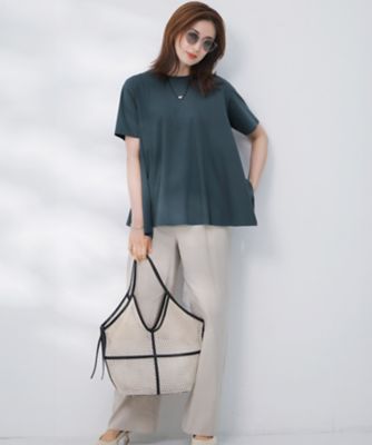 【軽やかに着こなす色映えデザイン♡】CHANEL Tシャツ GLOW6月号掲載／汗じみ防止】スムースデザイン フレア T