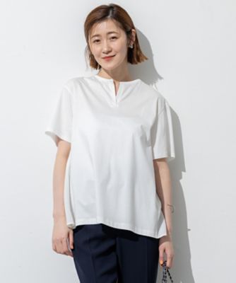 ＜23区 (Women)＞【汗じみ防止／洗える】スムースデザイン　バックフレア　カットソー（ＫＫＷＯＧＭ０６４０）