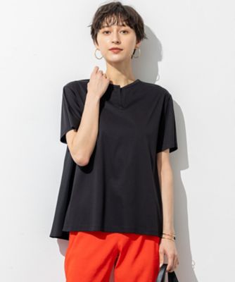 【SALE】23区 (Women)/ニジュウサンク【汗じみ防止/洗える】スムースデザイン バックフレア カットソー(KKWOGM0640) 005_クロ トップス【三越伊勢丹/公式】