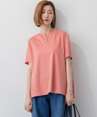 【SALE】23区 (Women)/ニジュウサンク【汗じみ防止/洗える】スムースデザイン バックフレア カットソー(KKWOGM0640) 014_オールドローズ トップス【三越伊勢丹/公式】
