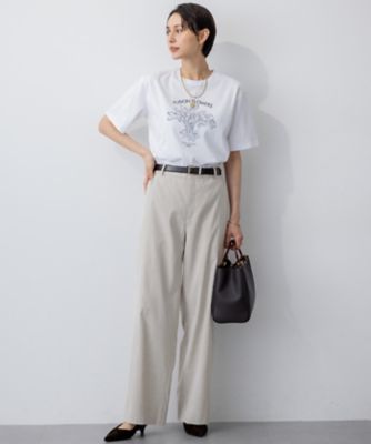 【洗える】ＪＡＮＥ　ＰＡＣＫＥＲコラボ　フラワー刺繍　Ｔシャツ（ＫＫＷＯＧＭ６１３５）