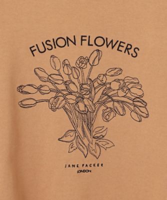 【洗える】ＪＡＮＥ　ＰＡＣＫＥＲコラボ　フラワー刺繍　Ｔシャツ（ＫＫＷＯＧＭ６１３５）
