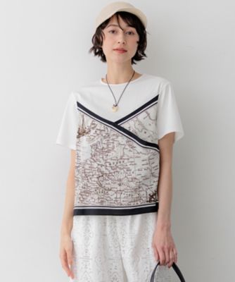 ＜23区 (Women)＞スカーフコンビジャージー　カットソー（ＫＫＷＯＬＭ０４３５）