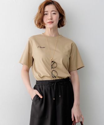 Oggi掲載】バック刺繍 メッセージロゴ Tシャツ