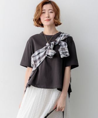 スビンギザコットン　フレア　Ｔシャツ（ＫＫＷＯＬＭ０４３８）