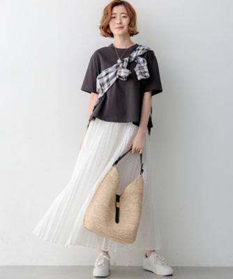 スビンギザコットン フレア Tシャツ（KKWOLM0438） | 23区