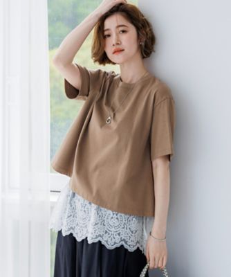 スビンギザコットン　フレア　Ｔシャツ（ＫＫＷＯＬＭ０４３８）