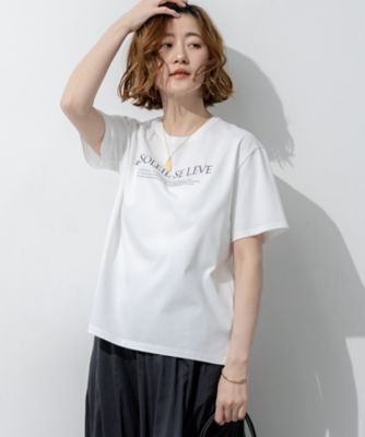 ＜23区 (Women)＞ＬＥ　ＳＯＬＥＩＬ　ＳＥ　ＬＥＶＥ　ロゴ　Ｔシャツ（ＫＫＷＯＬＭ０５４２）