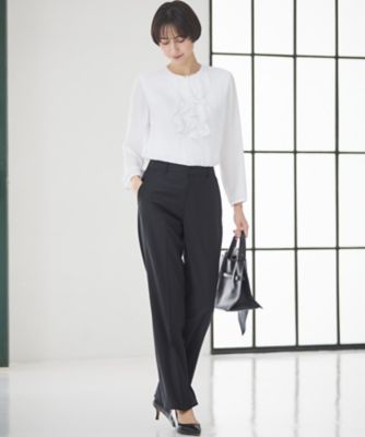 洗える】ジョーゼットフリル ブラウス（KKWOLS0032） | 23区