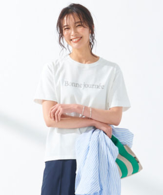 ＜23区 (Women)＞ロゴプリント　Ｔシャツ（ＫＫＷＯＮＭ０５３４）