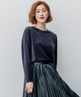 ＜23区 (Women)＞【洗える】ベロア　ジャージー　カットソー（ＫＫＷＯＳＡ０３３４）