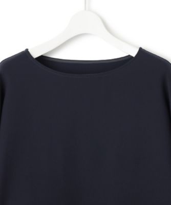 今季23区【洗える】ストレッチジョーゼットリブコンビ バックデザインカットソー 洗える/好評につき新色追加】ストレッチジョーゼットリブコンビ バック