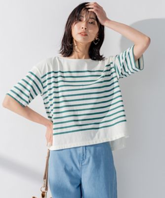 ＢＵＧＩＳ　ハーフスリーブ　ボーダー　Ｔシャツ（ＫＫＷＯＳＭ０４３６）