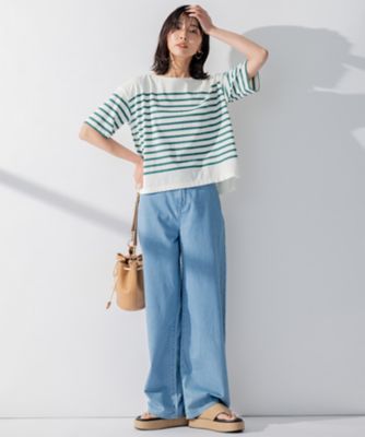 ＢＵＧＩＳ　ハーフスリーブ　ボーダー　Ｔシャツ（ＫＫＷＯＳＭ０４３６）