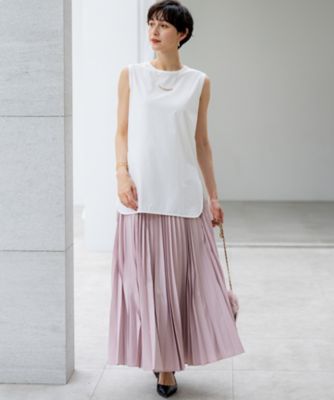 【新色追加/洗える】コットンベアジャージー ノースリーブ Tシャツ 新色追加/洗える】コットンベアジャージー ノースリーブ Tシャツ