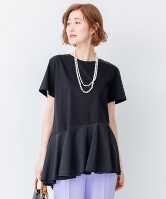 ＜23区 (Women)＞シアーフリルジャージー　ペプラム　カットソー（ＫＫＷＯＳＭ０６３１）