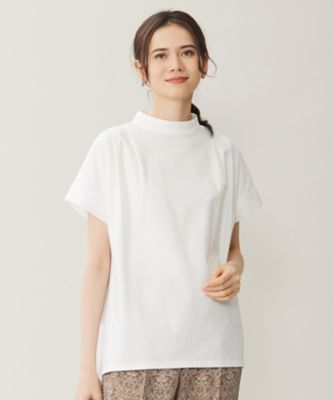 ＜自由区 L (Women/大きいサイズ)＞【洗える】ハイカウントハイネック　カットソー（ＫＫＷＲＣＭ０４３２）