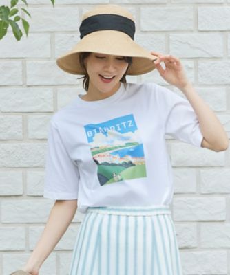 ＜自由区 L (Women/大きいサイズ)＞【洗える】ＶＩＮＴＡＧＥ　ＰＨＯＴＯ　Ｔシャツ（ＫＫＷＲＣＭ０５３４）