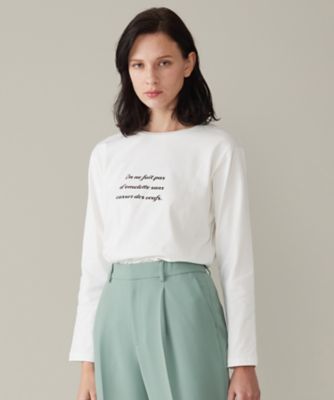 ＜自由区 L (Women/大きいサイズ)＞【洗える】長袖ロゴ　Ｔシャツ（ＫＫＷＲＣＳ００３２）