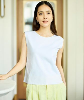 ＜自由区 L (Women/大きいサイズ)＞スーピマスムース　タンクトップ（ＫＫＷＲＧＭ０３３６）