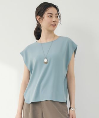 【送料無料】自由区 L (Women/大きいサイズ)/ジユウクL【17号サイズまで展開・WEB先行販売】ストレッチアムンゼンフレンチスリーブ カ..