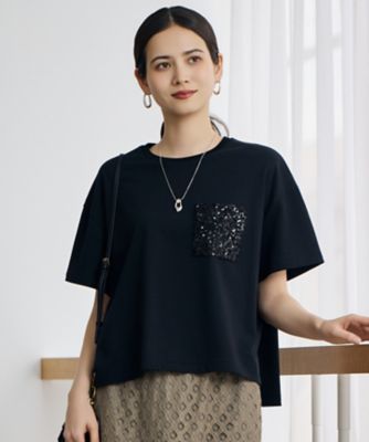 【色違いで揃える方多数・着回し力抜群】スパングルポケットＴシャツ（ＫＫＷＲＬＭ０５３４）