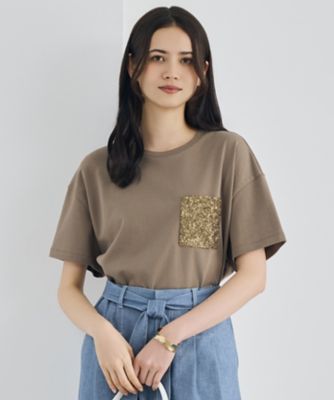 【色違いで揃える方多数・着回し力抜群】スパングルポケットＴシャツ（ＫＫＷＲＬＭ０５３４）
