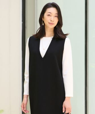 ＜自由区 L (Women/大きいサイズ)＞【洗える】ハイカウントインナー　カットソー（ＫＫＷＲＳＷ０４３１）