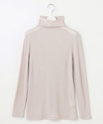 ＜自由区 L (Women/大きいサイズ)＞【洗える】ソフトウールリブボトルネック　　カットソー（ＫＫＷＲＳＷ０４３３）