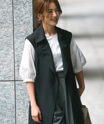 ＜23区 S (Women/小さいサイズ)＞【新色追加／洗える】スムースデザイン　パフスリーブ　カットソー（ＫＫＷＳＣＭ０４３０）