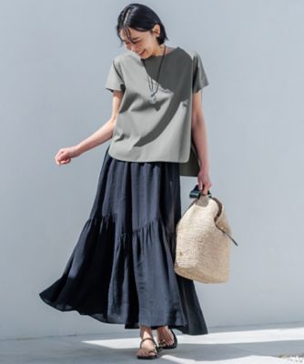 洗える】スムースデザイン フォルム カットソー（KKWSCM0532