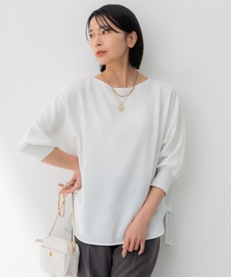 ＜23区 S (Women/小さいサイズ)＞【洗える／一部店舗限定】ストレッチジョーゼット　シアー　カットソー（ＫＫＷＳＣＭ０８４０）