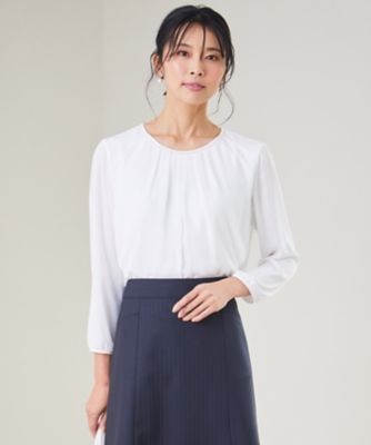 ＜23区 S (Women/小さいサイズ)＞【洗える】シルキーデシン　ボールチェーン　カットソー（ＫＫＷＳＣＳ００３０）