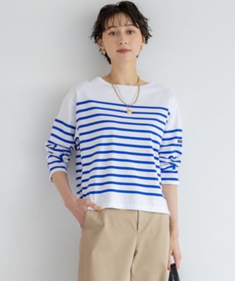 【23区】Armor-lux パネルボーダーボーダーカットソー新品未使用品ブルー 洗える】Armor－lux パネルボーダー 長袖Tシャツ