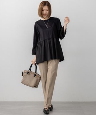 未使用級✨22SS ✨LE PHIL タフタコンビカットソー スリット 洗える 未使用級✨22SS ✨LE PHIL タフタコンビカットソー スリット