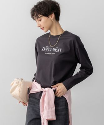 23区 S (Women/小さいサイズ)/ニジュウサンク エス ロゴプリント コットン Tシャツ(KKWSGA0336) 004_グレー トップス【三越伊勢丹/公式】