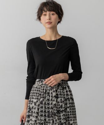 23区 S (Women/小さいサイズ)/ニジュウサンク エス シアーレイヤード カットソー(KKWSGA0338) 005_クロ トップス【三越伊勢丹/公式】