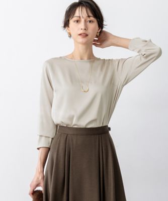 洗える】サテン ロングスリーブ Tシャツ（KKWSGA6340