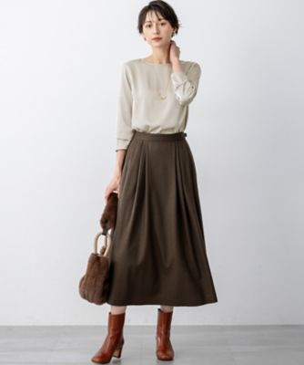 洗える】サテン ロングスリーブ Tシャツ（KKWSGA6340