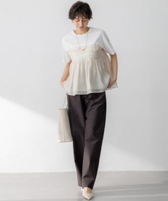 【杏さん着用／ＷＥＢ＆一部店舗限定カラーあり】オーガンジービスチェコンビ　カットソー（ＫＫＷＳＧＭ０４３６）