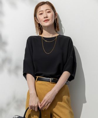 ＜23区 S (Women/小さいサイズ)＞【ＵＶカット／接触冷感／吸水速乾】ストレッチジョーゼット　ランタンスリーブ　カットソー（ＫＫＷＳＧＭ０６３１）