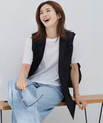 23区 S (Women/小さいサイズ)/ニジュウサンク エス 【速乾性/汗じみ防止】半袖 クロップド IT Tシャツ(KKWSGM0635)