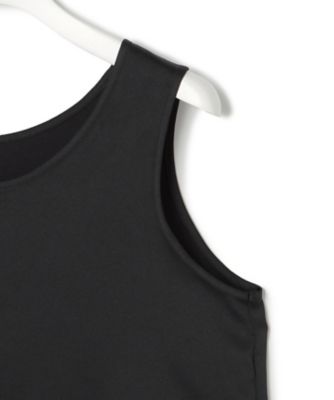 洗える】レースコンビストレッチ マットサテン インナー タンクトップ